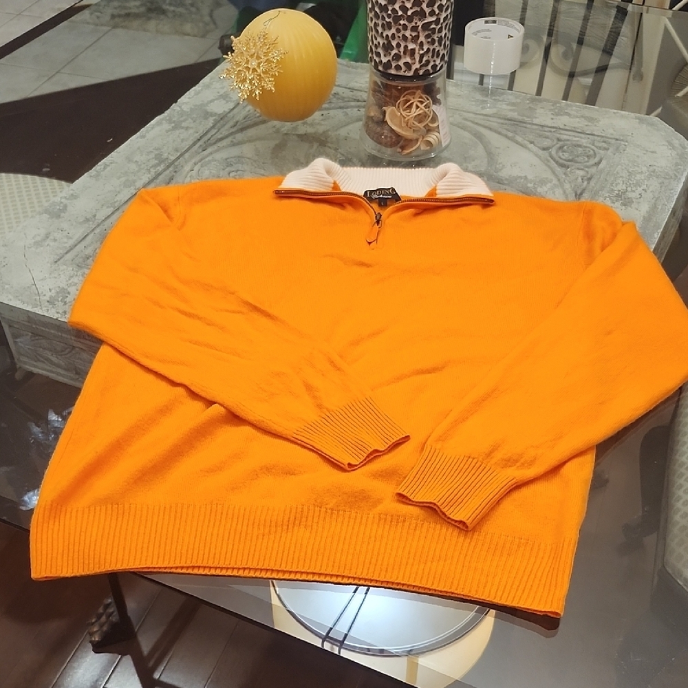 Loding PARIS Pure Cashmere Luxury Mens Sweather Large Like New